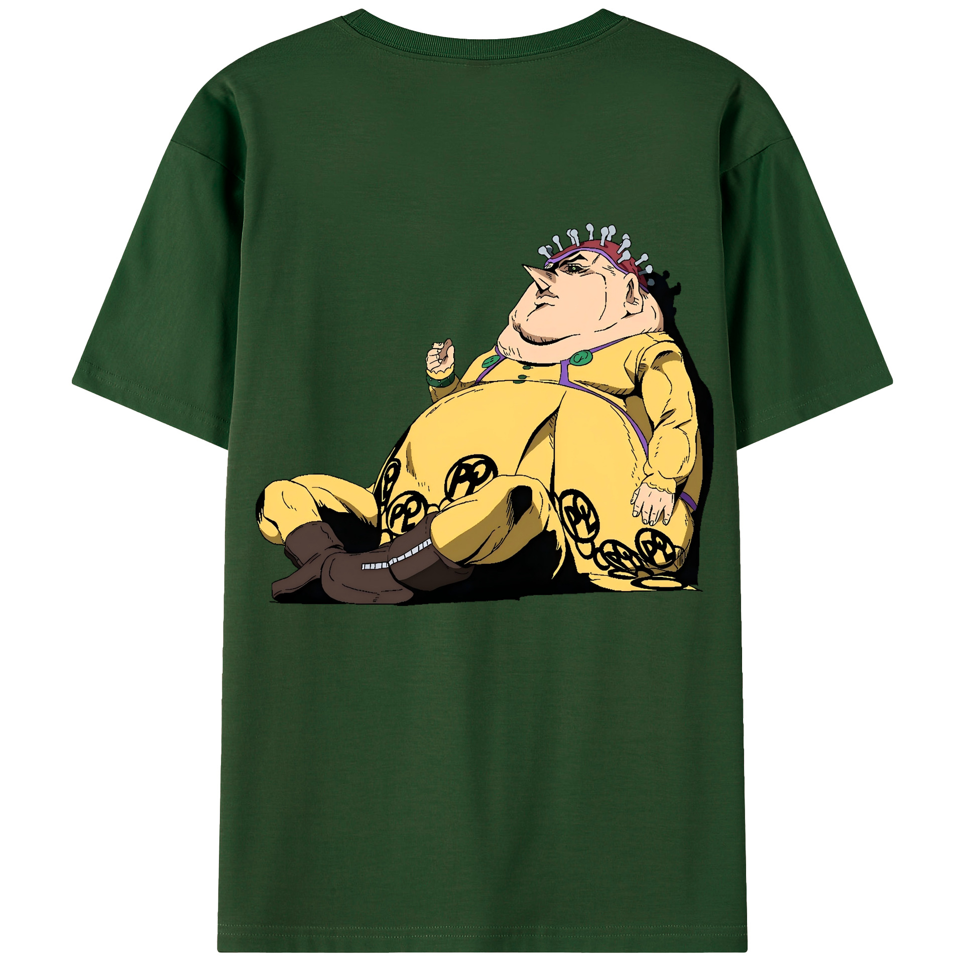 （画像用） ジョジョの奇妙な冒険 ポルポ JoJo's Bizarre Adventure Polpo 綿100％半袖Tシャツ（背面プリント）